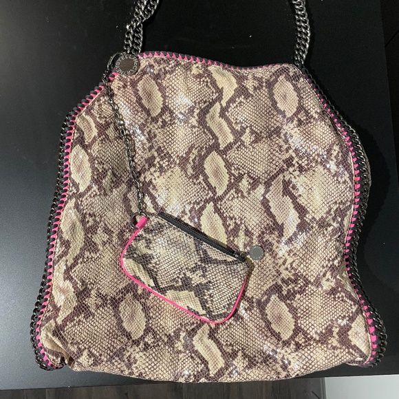 Stella McCartney Falabella Snakeskin Pink Shoulder Bag